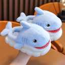 Animal slippers for Women Men Cute Shark Slippers Cozy adult home fuzzy cotton slippers
