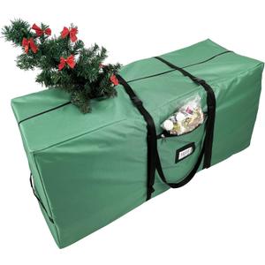 2 x Christmas Tree Storage Bag Extra Large Waterproof Heavy Duty Storage Containers, Fits Up to Tall 7.5 ft Xmas Artificial Tree, 600D Oxford Xmas Holiday Tree Bag with Reinforced Handles Dual Zipper