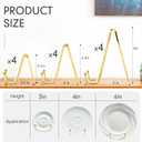 Kenning 12 Pieces Gold Plate Holder Easel Display Stand Metal Book Display Stand Tabletop Picture Frame Holder Photo Square Iron Easel Decorative for Kitchen Office Room Tabletop(3 Sizes)