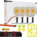 Portable Pickleball Net Set, 22FT Regularion Size Pickle Ball Net with Paddles Set, Outdoor Pickleballs and Carry Bag, Easy Setup for Indoor, Outdoor, Driveway