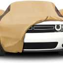 Car Cover Waterproof All Weather Compatible with Dodge Challenger SXT, GT, Hellcat, R/T, SE, Daytona, SRT, SRT8, Outdoor Anti-UV Sun Rain Protection Full Exterior Cover