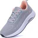 IIV Womens Walking Shoes with Arch Support Plantar Fasciitis Sneakers Women Orthotic Tennis Shoes for Workout (8.5, Greypink)