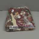 jinchan Round Christmas Rug for Living Room 5ft Circle Holiday Rug for Bedroom Printed Christmas Tree and Cabin 5'Winter Xmas Decor Washable Indoor Carpet for Dining Room Foyer Non-Slip Cabin Tails Maroon