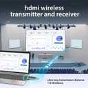 2026 Upgraded Wireless HDMI Transmitter and Receiver 328FT/100M, 4k Decode 1080P Output, Plug & Play Portable 2.4g/5g, Wireless Hdmi Extender Kit to Monitor from Laptop/PC/Projector/TV Box
