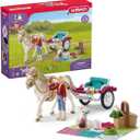 Schleich Horse Club - 32PC Horse and Carriage Picnic Playset - With Pony, Toy Dog, Action Figure and More - Interactive Play for Kids Ages 5+