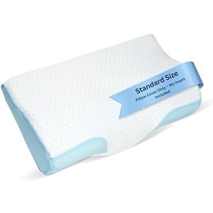 Derila Cooling Pillowcase Optimal Temperature Control for Your Derila Memory Foam Pillow for Perfect Sleep. Quality Material White Pillow Cover