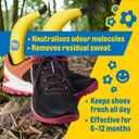 Boot Bananas Original Shoe Deodorizer | Long-Lasting, Reusable Sports Shoe Deodorizer Odor Neutralizer & Air Purifier | Eco-Conscious | Lasts 6 to 12 Months | 1 Pair