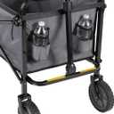 Amazon Basics Collapsible Heavy Duty Utility Wagon for Outdoor Sports, Camping, Garden, and Shopping, 265 Pounds Capacity, 27.6 x 40.9 x 20 inches, Gray