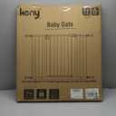 Babelio 29-43" No Bottom Bar Baby/Dog Gate for Stairs and Doorways, Easy to Remove and Install, Auto Close Function, Extra-Wide Walk Thru Door, Hardware Mount, 30" Tall, White