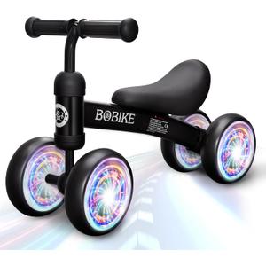 Baby Balance Bike Toys for 12-36 Months Kids Toy Boy and Girls Gifts Toddler Best First Birthday Gift Children Walker No Pedal Infant 4 Wheels Bicycle (Black)