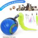 Speedy Tail Cat Toy 2.0, Interactive Cat Ball Toy for Bored Indoor Cats, Automatic Moving Pet Play Ball, Two Speed Adjustment with Replacement Tail
