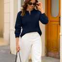 ZAFUL Womens Fall Cable Knit Sweaters Long Sleeve V Neck Chunky Casual Pullover Tops 2025 Fashion Clothes Winter Trendy (S)