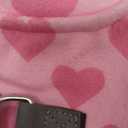 EXPAWLORER Fleece Dog Sweater - Valentine's Day Romantic Heart Dog Jacket, Winter Coat Vest with 2 D-Rings for Leash, Warm Pet Cold Weather Clothes Sweatshirt Outfits for Puppy Boys or Girls Pink M