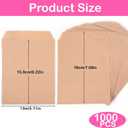 1000 Pcs Paper Sandwich Bags Bulk 5 x 7 Inch Mini Flat Paper Bags Brown Lunch Bag Treat Silverware Envelope Merchandise Bag for Cookies Desserts Snacks Sandwiches Chocolate Candy Popcorn Doughnut