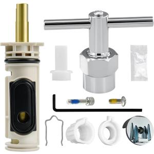 1222 Cartridge Kit Compatible with Moen Posi Temp Valve Tub Shower Faucet Single Handle, Incloud 104421 Cartridge Puller removal Tool and Handle Adapter Kit 116653