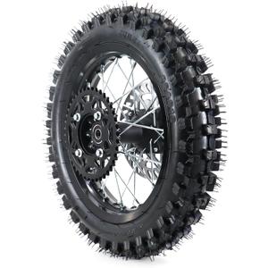 80/100-12 3.00-12 Tire Tube,12" Rear 15mm Axle Rim Wheel With Brake Rotor and 428 41T Sprocket For Apollo SSR 50cc 125cc XR CRF Dirt Pit Bike Tao Kayo TSD 110 TD 125