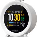 MOMILLA Alarm Clock for Heavy Sleepers, Colorful Screen Temperature, Loud 7-Day Programmable 4 Alarms, Small Clocks Bedrooms for Kids Adults Boys Girls, Easy to Set, Digital White Noise, Hourly Chime