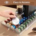Coffee Pods Holder Acrylic Drawer Compatible with Nespresso Vertuo Capsules And Dolce Gusto Capsules 40 Pods Storage upgrade