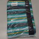 Beach Tote Bag for Women, Lightweight Foldable Waterproof Mesh Pool Bag (Tropical Striped)