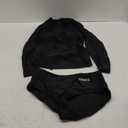 Daci Women 2 Piece Rash Guard Long Sleeve Zipper Bathing Suit with Bottom Built in Bra Swimsuit UPF 50 (Medium, Black1)