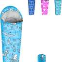 KidzAdventure Mummy Style 32  59F Kids Sleeping Bag with Pillow Sleeve, 4 Season, Lightweight and Backpacking Style, Ideal for Camping, Sleepover, Boys, Girls, Youth and Toddlers