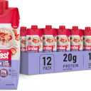 SlimFast Protein Shake, Strawberry- 20g Protein, Meal Replacement Shake Ready to Drink, High Protein with Low Carb and Low Sugar, 24 Vitamins and Minerals, 12 Count (Pack of 1) (Packaging May Vary)