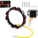 Alternator Stator Coil 2Pin w/Regulator For Briggs & Stratton Engines 10-16 Amp 592830 Replaces for OEM 592830, 696458, 691064, 393295 845907 394890 797375