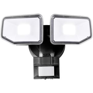40W LED Security Lights Motion Sensor Light Outdoor, 180 Degree, 4000 LM Motion Security Light, 5000 K, ETL Water Resistant, Clear 2 Head Motion Detector Flood Light for Garage, Yard (Black)