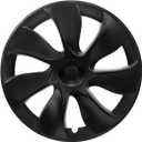 KAVANIC Fits Tesla Model Y Wheel Cover Hubcap 19 Inch Matte Black Support Logo (1 PCS - Side2) Blade Style 2020-2024 Model Y Gemini Wheel Cover Replacement (KA4-XF-Side2, KA4-XF-Side2)
