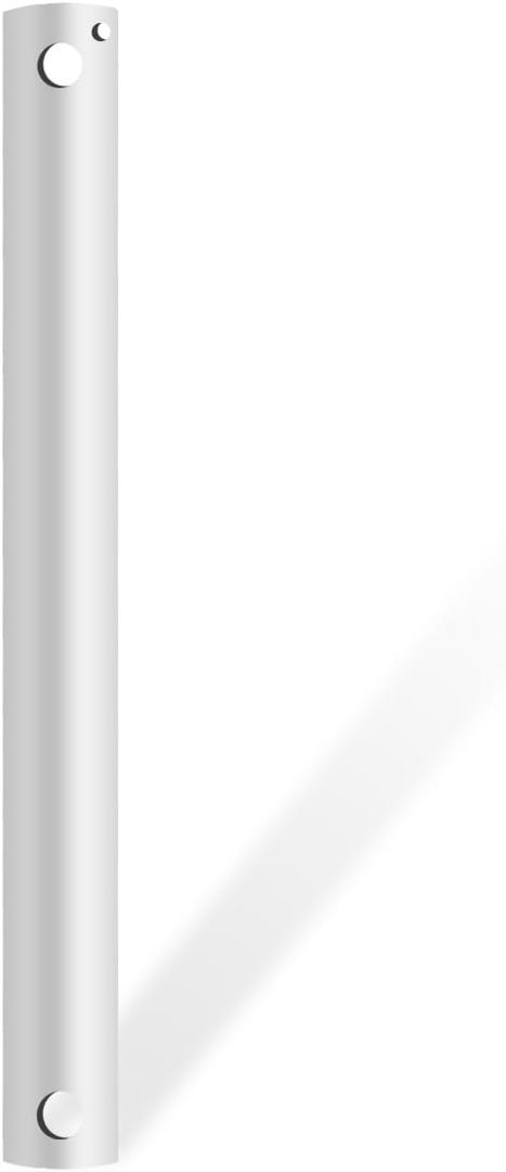 48-inch Ceiling Fan Downrod, 4-Foot White Ceiling Fan Extension Rod, 1-Inch OD, Ceiling Downrod for Various Fans (Only Fans Boom, No Thread & Cord)