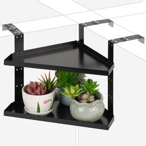 Office Cubicle Shelf Cubicle Storage Organizer Cubicle Accessories Height Adjustable Cubicle Corner Shelf with Adjustable Hooks