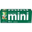7UP Zero Sugar Lime Lemon Soda, 7.5 Fl Oz Mini Cans, 10 Pack BB: 11/01/2026