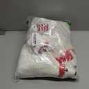 5 Pcs Large Christmas Polar Bear Decoration Set Christmas Tree Ornament White Polar Bear Stuffed Animal Plush Cuddly for Winter Tree Decoration(Red Scarf)