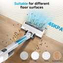 Cordless Stick Vacuum Cleaner with Auto Empty System Self-Charging Base, Powerful Suction for Pet Hair on Carpet & Hardfloor, Lightweight Anti-Tangled Handheld Vacuum, HEPA Filtration, Blue