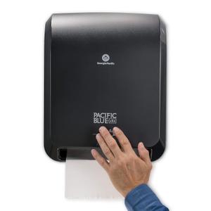 Pacific Blue Ultra 8" High-Capacity Automated Touchless Paper Towel Dispenser by GP PRO (Georgia-Pacific); Black; 59590; 12.9" W x 9" D x 16" H; 1 Dispenser