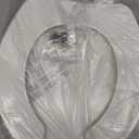 BEMIS 75 Commercial Open Front Plastic Toilet Seat, Heavy Duty Industrial Seat with Lid, Round, White