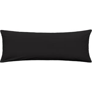 iMaylex Soft 100% Egyptian Cotton Zipper Pillow Case, Cozy and Lightweight Pillowcase, Easy Care, Black, Body, 20'' x 48''