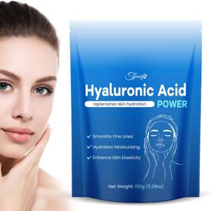 Hyaluronic Acid Powder, DIY Hyaluronic Acid Serum for Face, Water Soluble Hyaluronic Acid Powder for Skin Deep Hydration and Moisture, Low Molecular Weight(3.53oz)