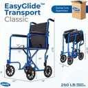 Invacare Transport Wheelchair for Adults, Compact Lightweight Wheel Chair with Foldable Backrest, 19in Seat with Seatbelt, Swing-Away Footrests, Portable Steel Travel Transfer Chair