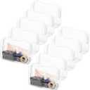 Tbestmax 10 Pcs Clear Cosmetic Bags Small Makeup Bags Portable Waterproof Travel Toiletry Bags Organizer White, 7.5"x 4.8"x 2.3"