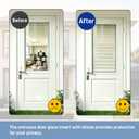 22" x 36" Entry Door Glass Inserts with Blinds, Double Pane Tempered Glass Insert for Entry Doors, Enclosed Blinds for Doors with Easy Installation