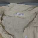 R.Vivimos Women's Summer Cotton Half Sleeves Button Down Casual Loose Slit Midi Dress with Pockets (Small, Khaki)