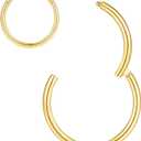 ORANGELOVE Hypoallergenic Nose Rings 20G 18G 16G 14G 12G 10G 8G 316l Surgical Steel Septum Jewelry Hinged Segment Ring Body Piercing Nose Hoop Lip Rings Nose Helix Cartilage Rook Earrings