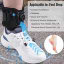 AFO Foot Drop Brace with Upgraded Dial for Adjustable Dorsiflexion, Drop Foot Brace for Walking with Shoes. Orthotic Ankle Braces for Men/Women