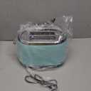 Mueller Retro Toaster 2 Slice with 7 Browning Levels and 3 Functions: Reheat, Defrost & Cancel, Stainless Steel Features, Removable Crumb Tray, Under Base Cord Storage, Turquoise