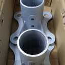 Chain Link Fence Post 2 1/2" Floor Flange, Pipe Flange Galvanized Fence Post (2)