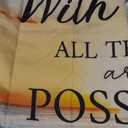 Riyidecor Barn Door Bible Verse Shower Curtain for Bathroom Decor 72Wx72H Christian Scripture Teal Beach Ocean Sea Coastal Nautical Sunset Art Printed Fabric Polyester Waterproof 12 Pack Plastic Hook