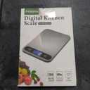 Atogou Food Scale, 33lb/ 15kg Digital Kitchen Scale with Full View LCD Display, Durable Stainless Steel Surface, for Cooking, Baking, Meal Prep Black