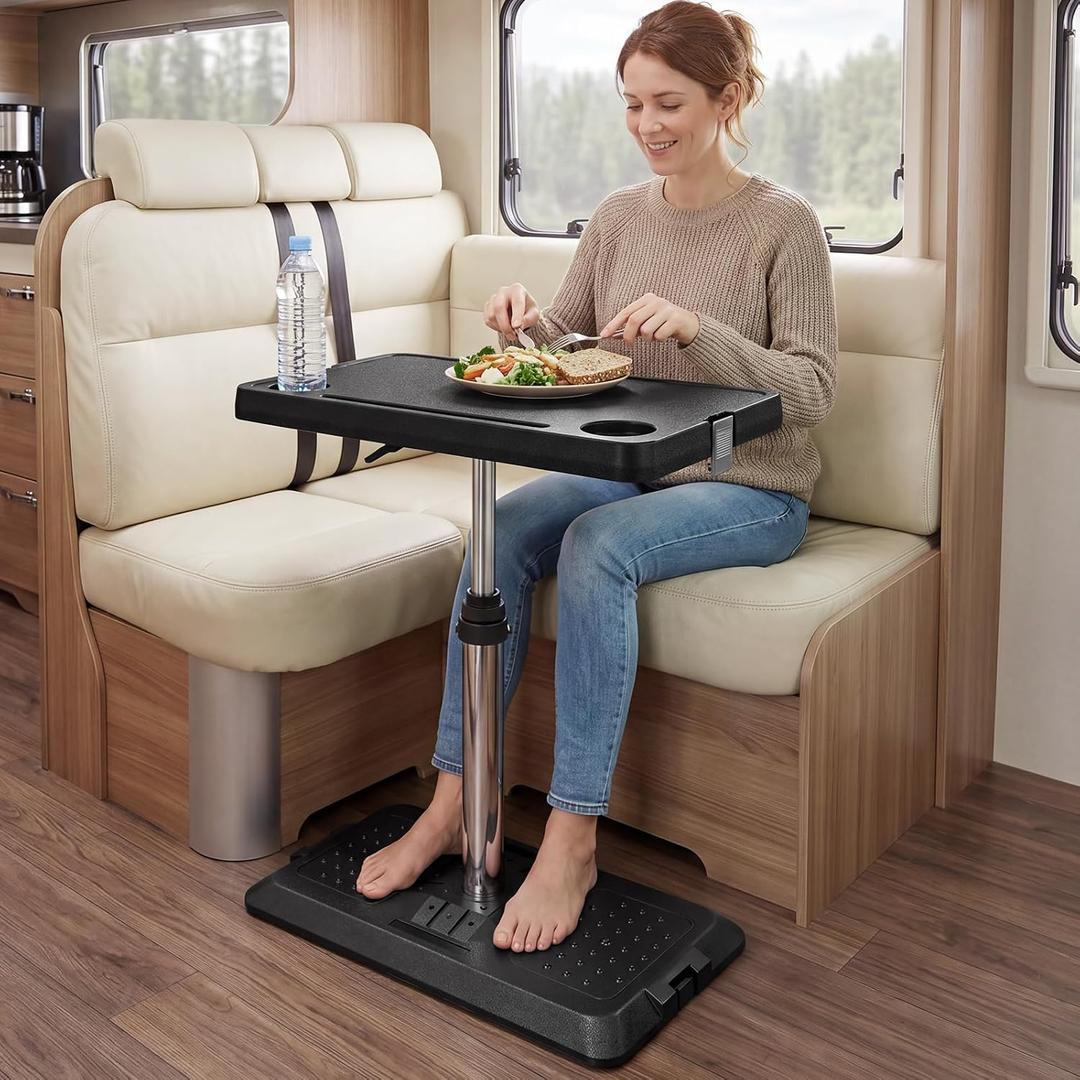 Portable Car Seat Tray Table, Height Adjustable Car Desk for Laptop