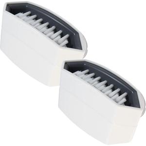 Cutlery Cleaner Brush, Suctioned in-Sink Silverware Scrubber, Non-Scratch Bristles, Easily Clean Utensils and Sharp Knives, Convenient Kitchen Gadget, White, 2 Pack